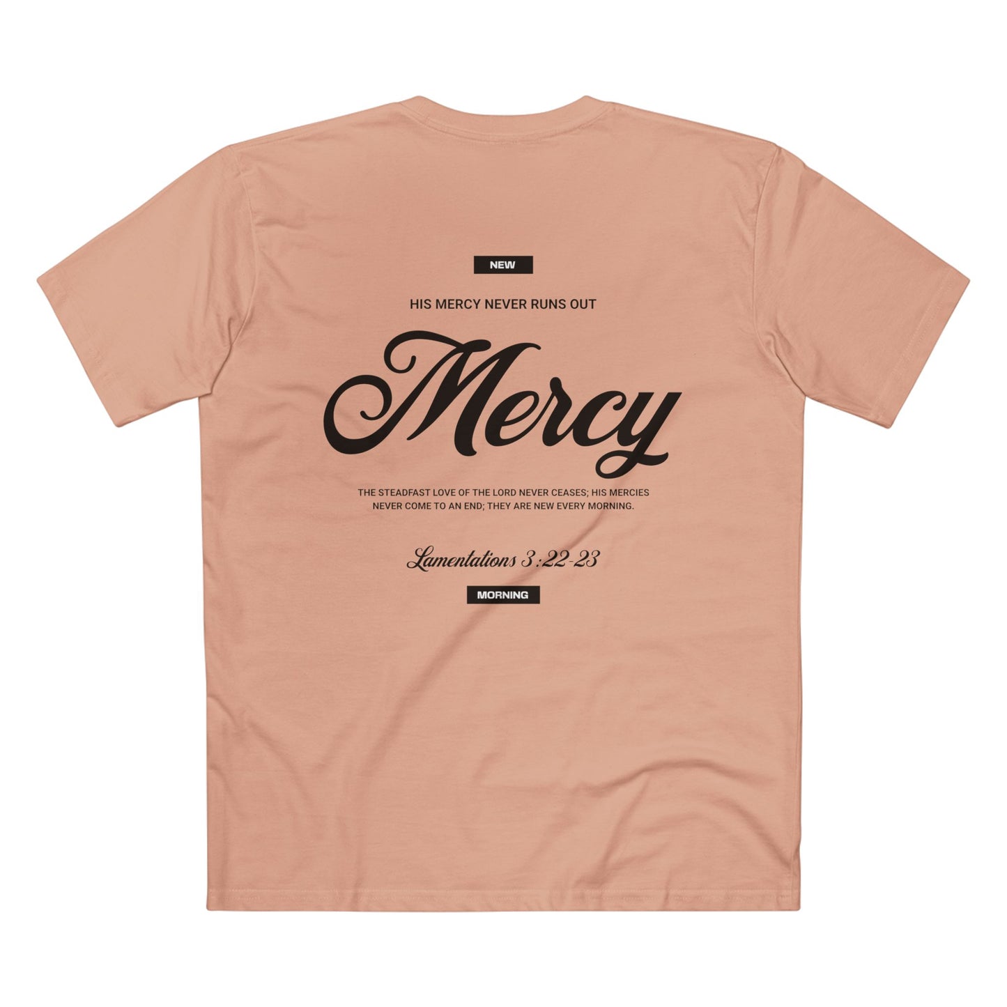"Mercy" Christian T-Shirt – Lamentations 3:22–23 | New Every Morning