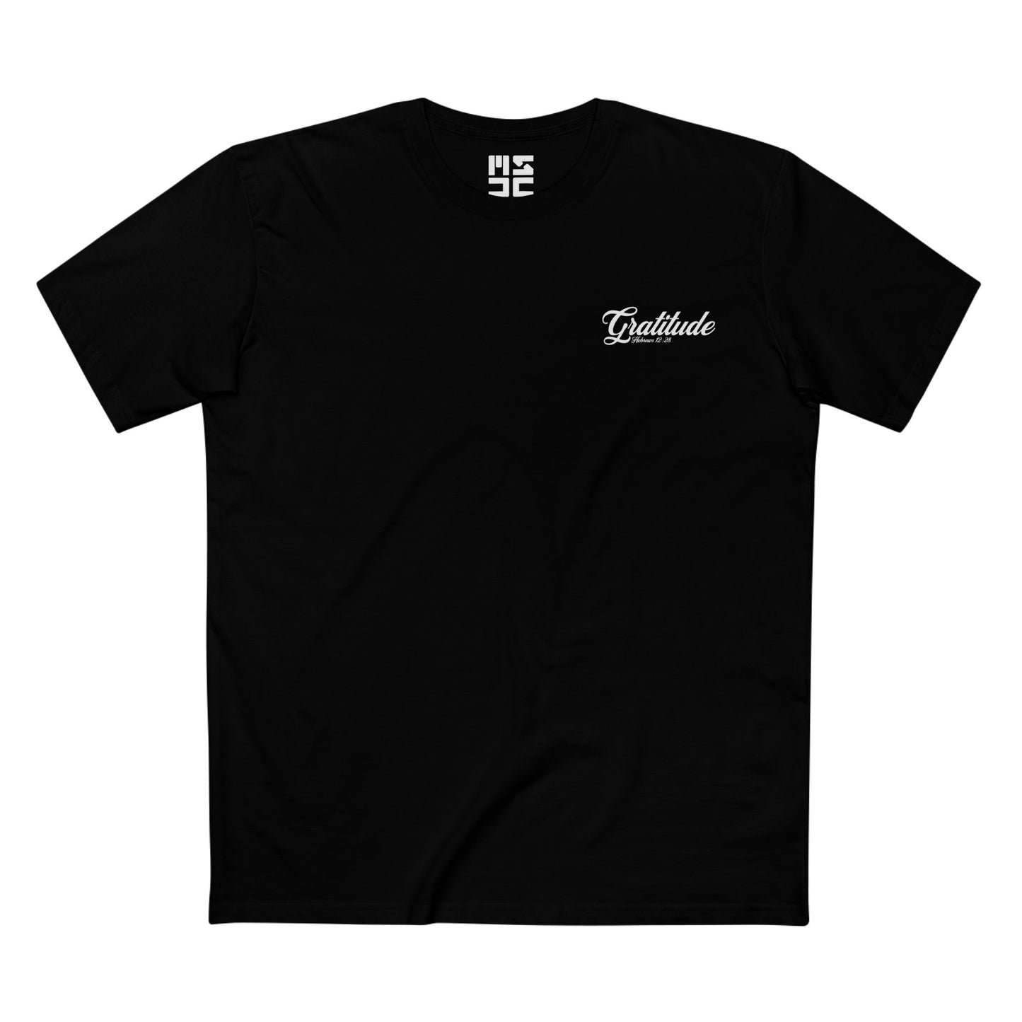 Gratitude Luxury Christian T-Shirt – Hebrews 12:28