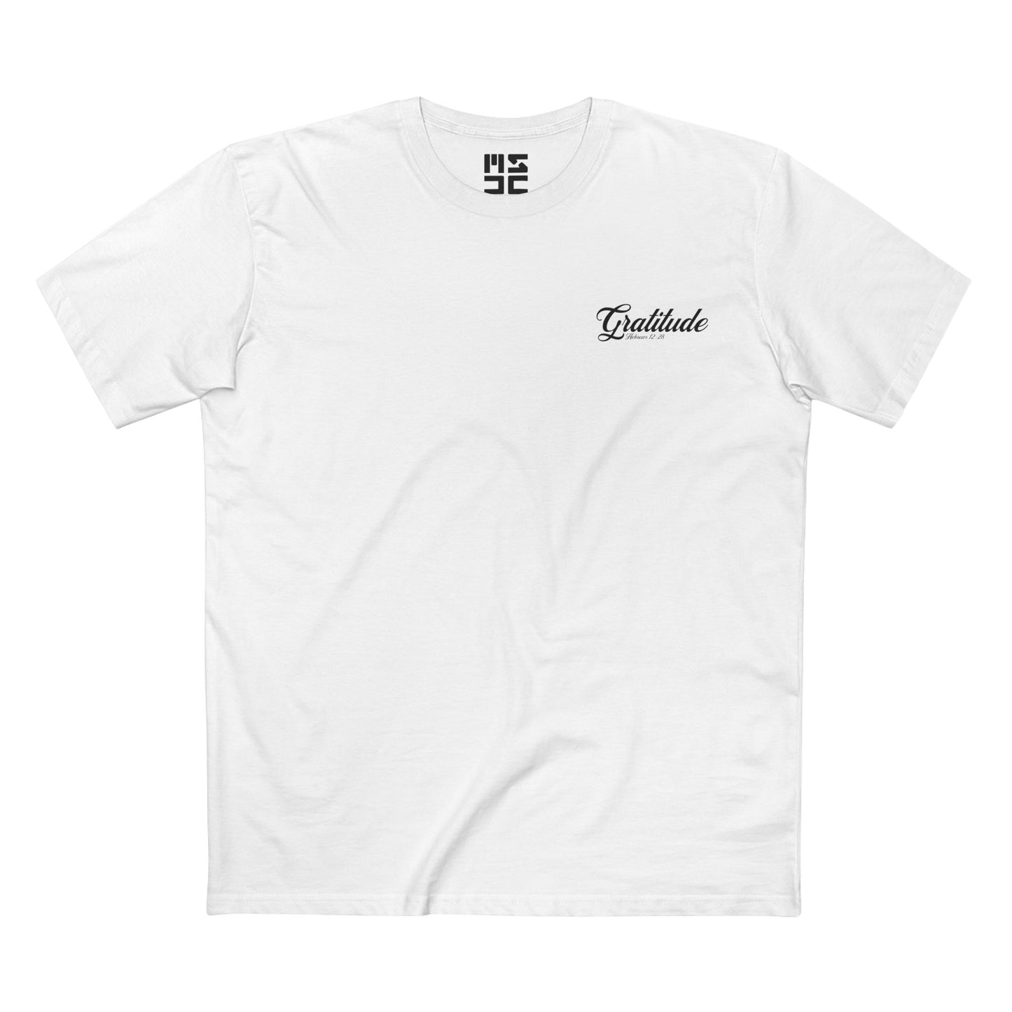 Gratitude Luxury Christian T-Shirt – Hebrews 12:28