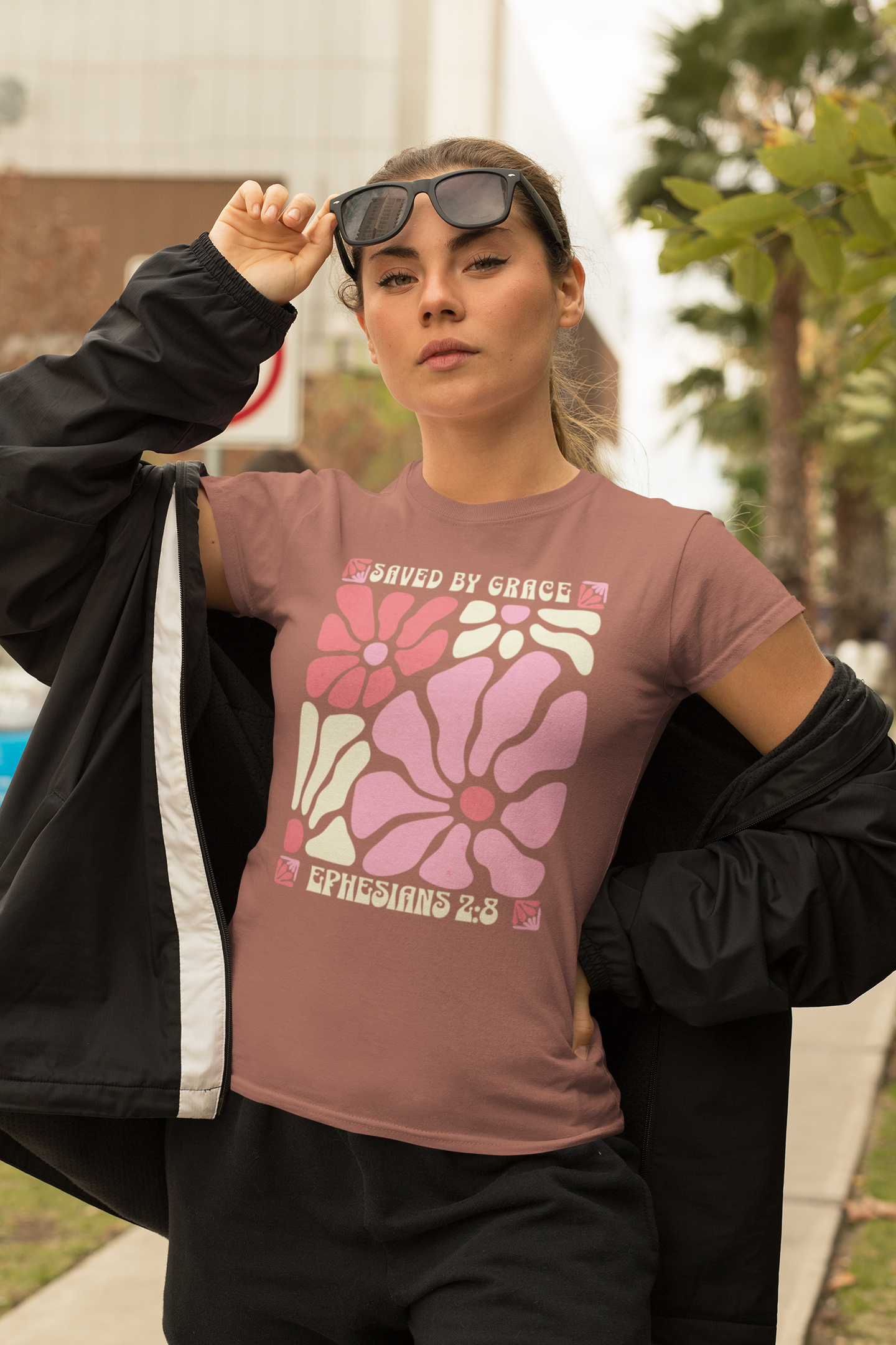 Saved by Grace – Retro Faded T-Shirt