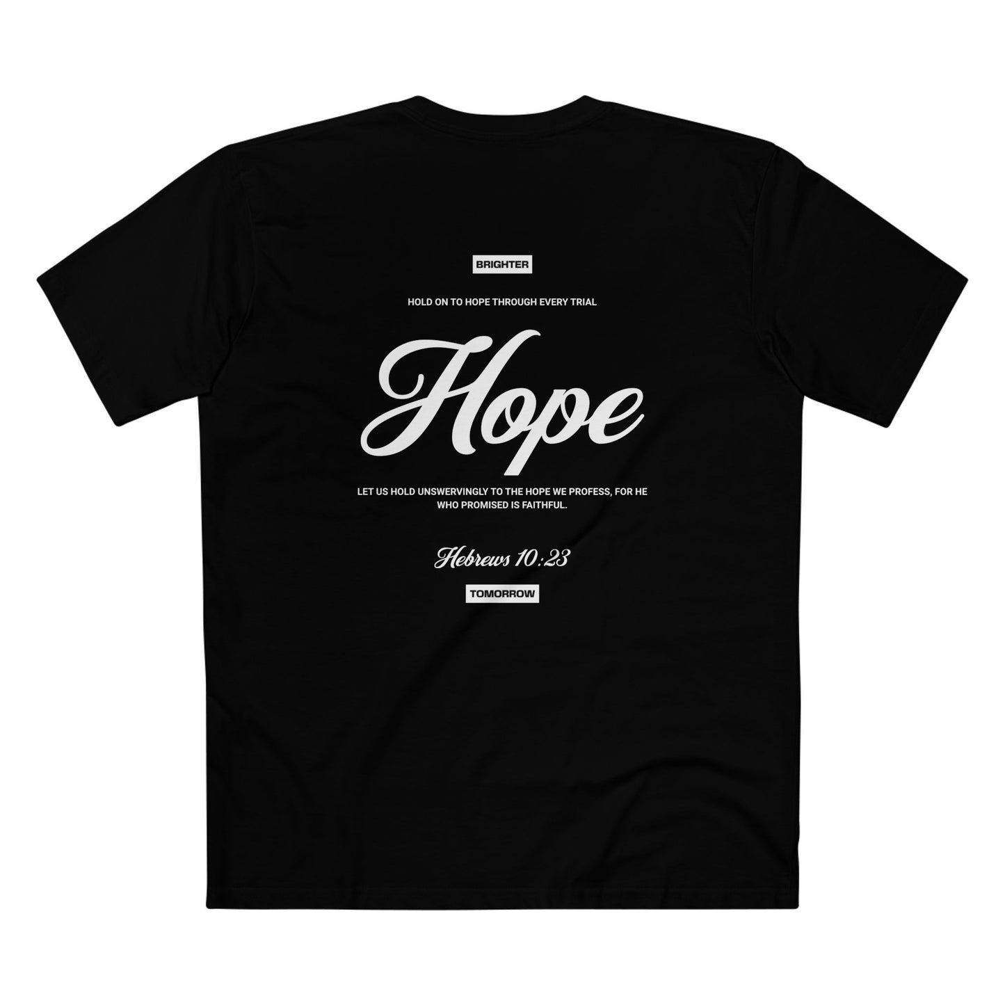 "Hope" Christian T-Shirt – Hebrews 10:23 | Faith-Based Apparel