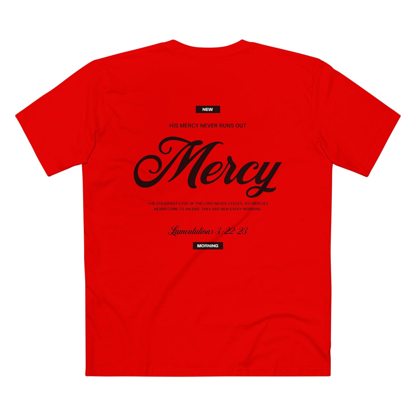 "Mercy" Christian T-Shirt – Lamentations 3:22–23 | New Every Morning