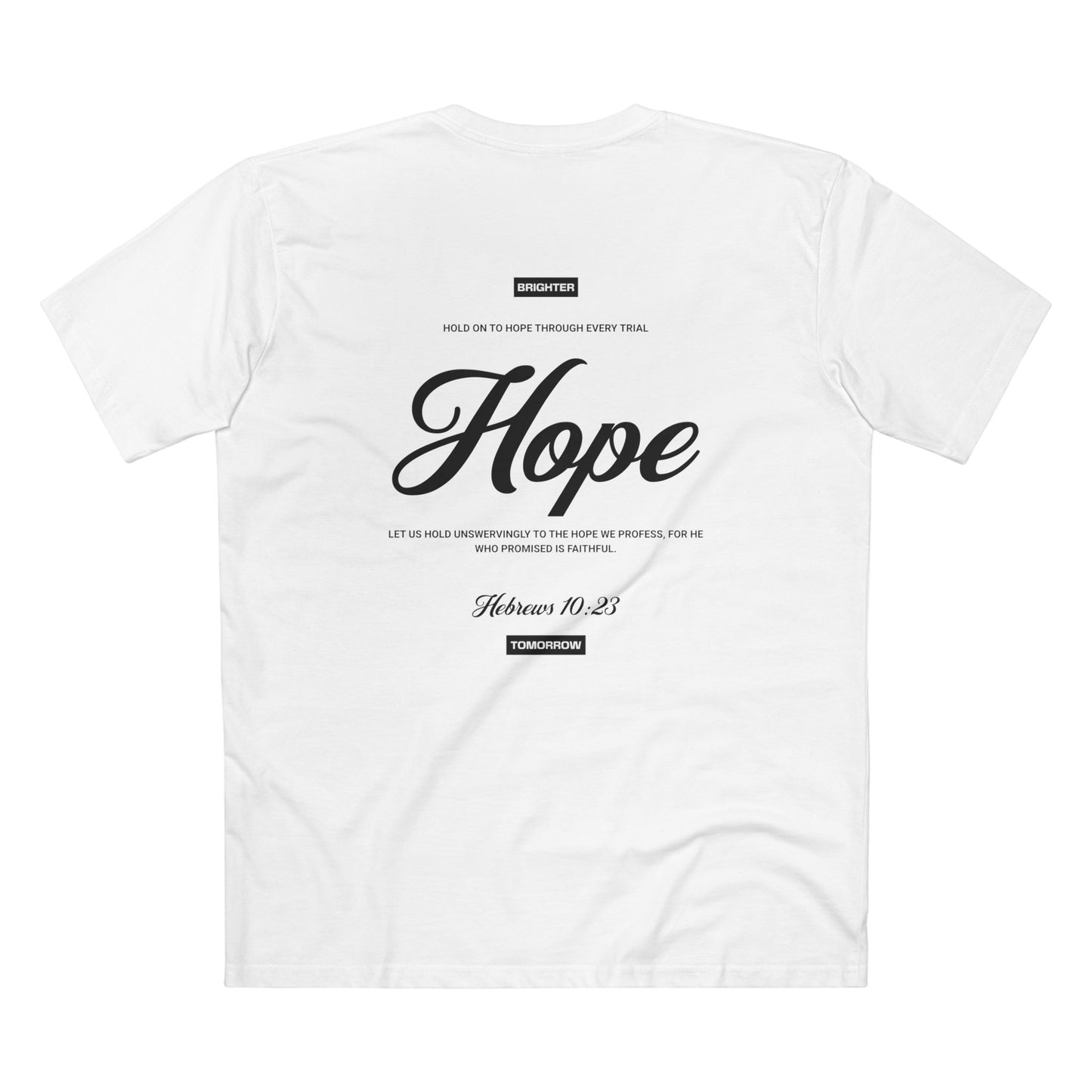 "Hope" Christian T-Shirt – Hebrews 10:23 | Faith-Based Apparel