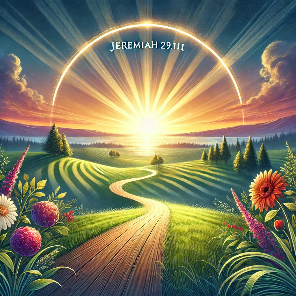 Jeremiah 29:11, reflecting hope and trust in God's plans for a bright future. Let me know if there's anything you'd like to adjust or enhance!