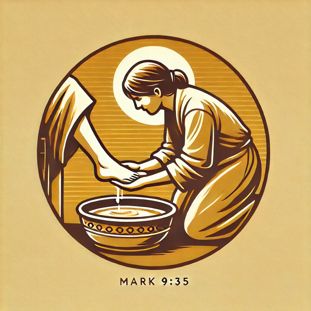 Mark 9:35 washing feet