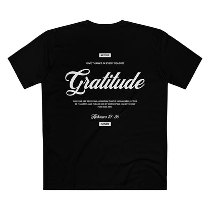 Gratitude Luxury Christian T-Shirt – Hebrews 12:28