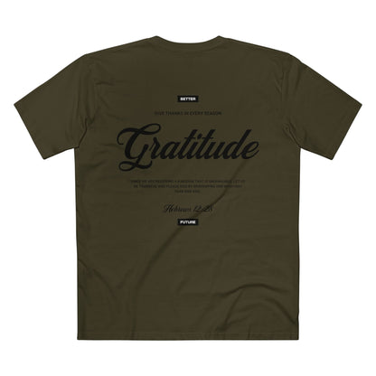 Gratitude Luxury Christian T-Shirt – Hebrews 12:28