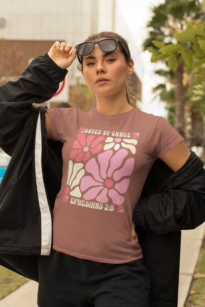 Saved by Grace – Retro Faded T-Shirt