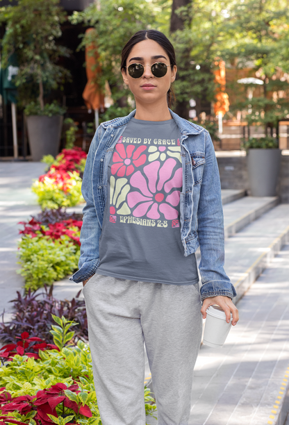 Saved by Grace – Retro Faded T-Shirt