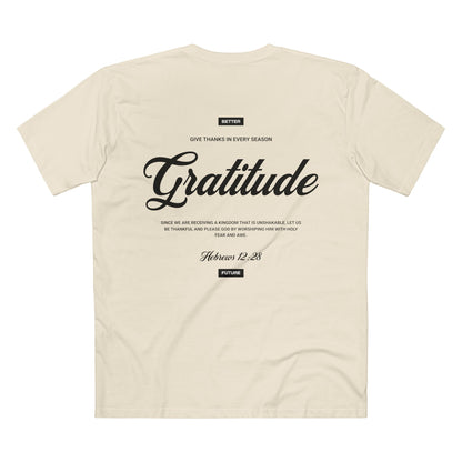Gratitude Luxury Christian T-Shirt – Hebrews 12:28
